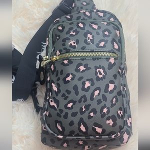 NEW Crossbody Leopard Print Backpack